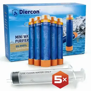 High-Capacity Emergency Survival Water Straws -Lightweight, Reusable Personal Water Filter with EPACertification (>99.9999% Bacteria Removal) for Camping,Hiking, Travel, Biking, and Preparedness Tumbler Washable