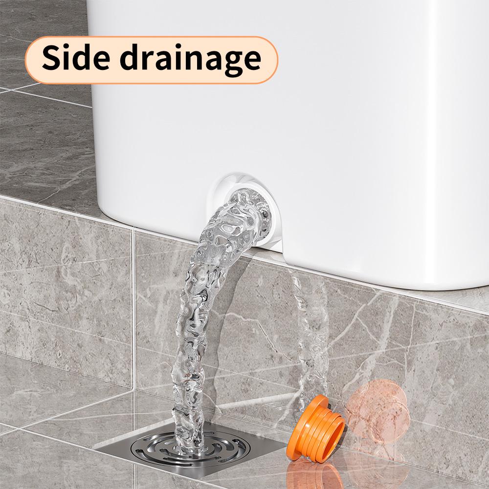 Mop Bucket Set with 360° Spin Mop and Bucket System 2 Microfiber Heads for Various Floor Cleaning Orange & White Extendable Stainless Steel Rod