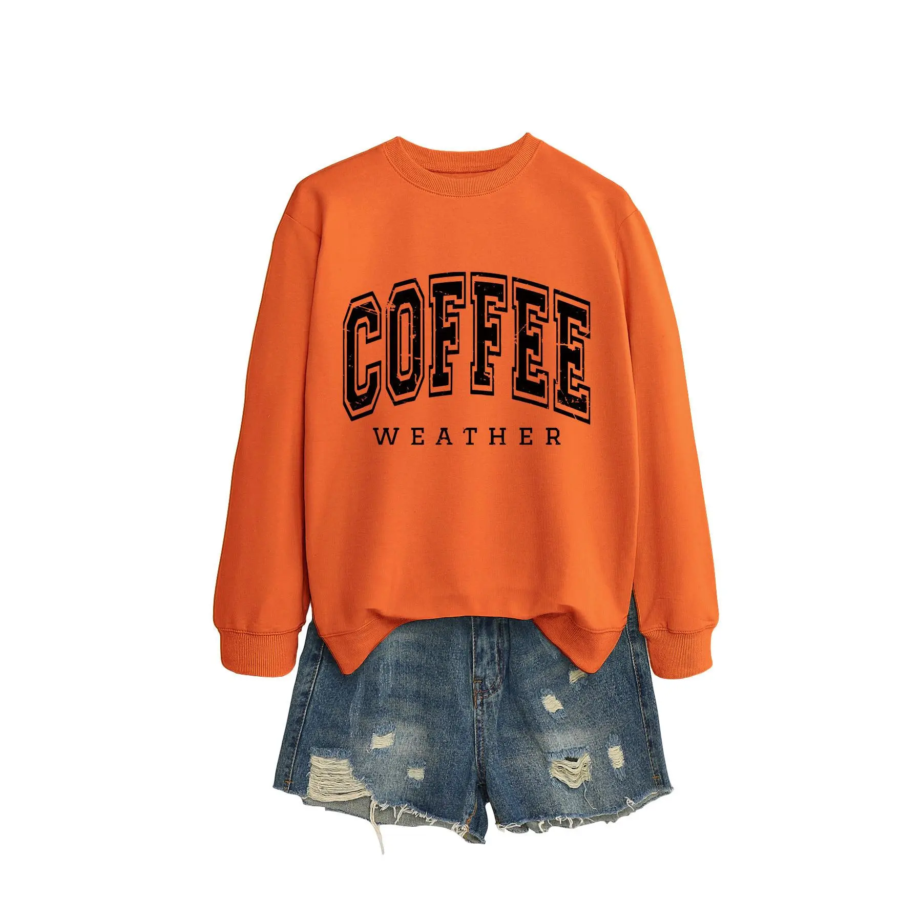 Orange hoodie (black text color picture)