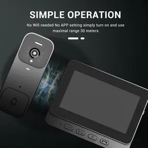 X7 Wireless Doorbell Camera, Rechargeable  Smart Visual Doorbell, Modern Home Security Doorbell with Night Vision & Voice Changing, Security System Monitoring, Safety Intercom for Privacy, Alarm, Sensor