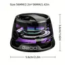 Transparent Bluetooth Mini Bass Speaker - 5W Punchy Bass, 62g Lightweight Metal Body, 16.8M Colorful LED Lights, Battery-Powered Portable, True Wireless Stereo Auto Pair, Low-Latency Gaming, Hanging Smartphone/Backpack Mount Compatible for Travel