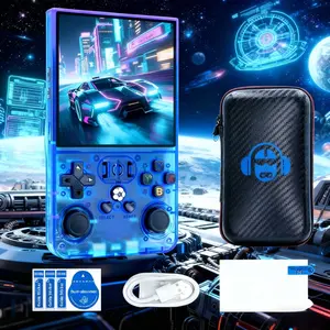 R36max Handheld Game Console with Professional Rk3326 Chipset, 1.5GHz 64-Bit Processor, Smooth Large 2D & Partial 3D Games, Compact Portable Design