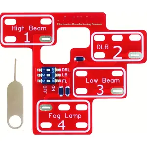 Customizable 6 high Mod & 8 high Mod for 2003-2007 Chevy Silverado & Sierra 1500/2500/3500 Classic| Low Beams DRL Fog Lights Stay On with High Beams| Plug & Play Installation.(Red)