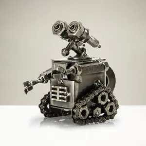 Kalifano  4 in. Wall-E Inspired Recycled Metal Sculpture