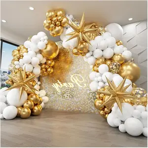 121 Piece Explosive Star Balloon Arch Set, Perfect for Engagement Proposal Wedding Birthday Party Holiday Hotel Restaurant Decor