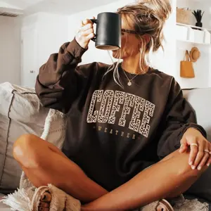 Coffee Weather Sweatshirt, Cozy Fall Crewneck, Cute Caffeine Lover Pullover, Unisex Cozy Autumn Apparel