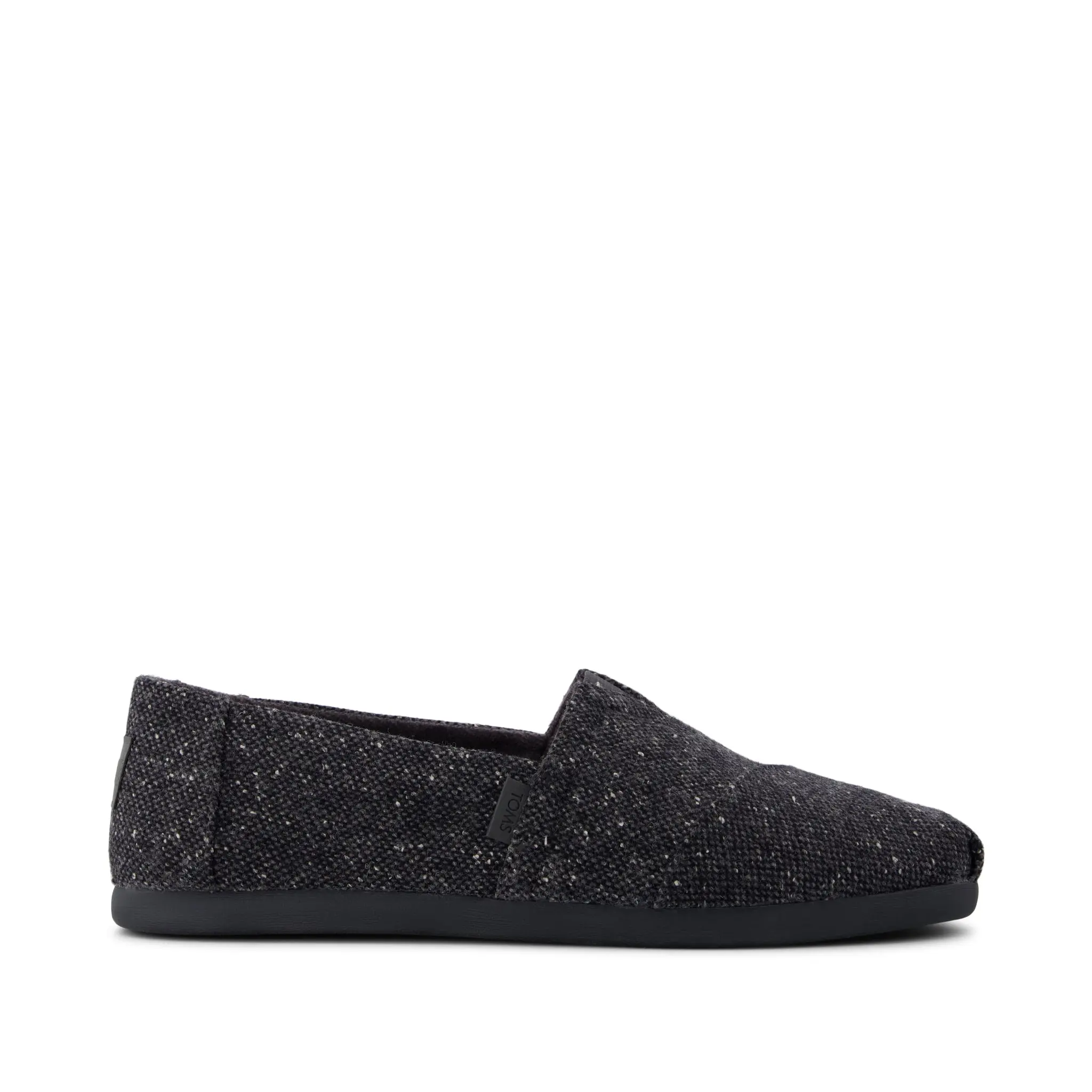 Mens Alpargata Classic Black Flecked Tweed