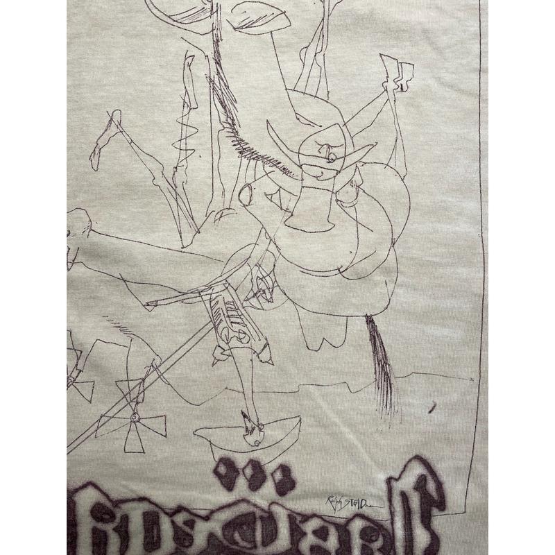 Travis Scott Cactus Jack x Ralph Steadman Sketch Short Sleeve Tee Shirt Tan