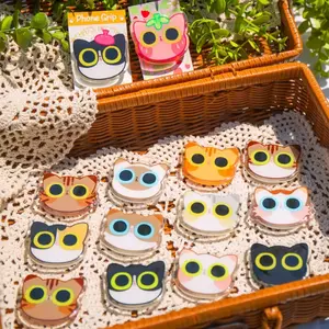 Kawaii Kitty Cat Phone Grip That's My Cat Serie Magnetic Grip Accessories Smartphone Cellphone Mount Acrylic
