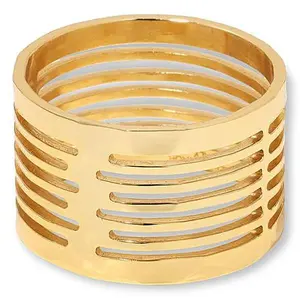 Bellezza Bronze Hammered Openwork Wide Band Ring
