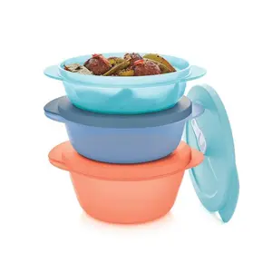 Tupperware CrystalWave PLUS Set - Microwave Safe, Splatter-Free, Stain Control Ideal for Meal Prep & Reheating