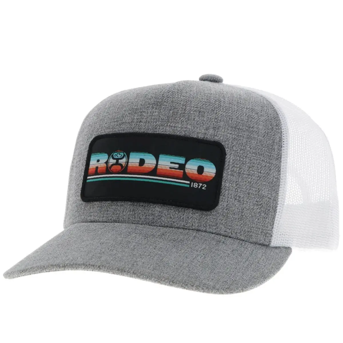 Hooey Unisex Rodeo Grey & White Mesh Back Snapback Hats