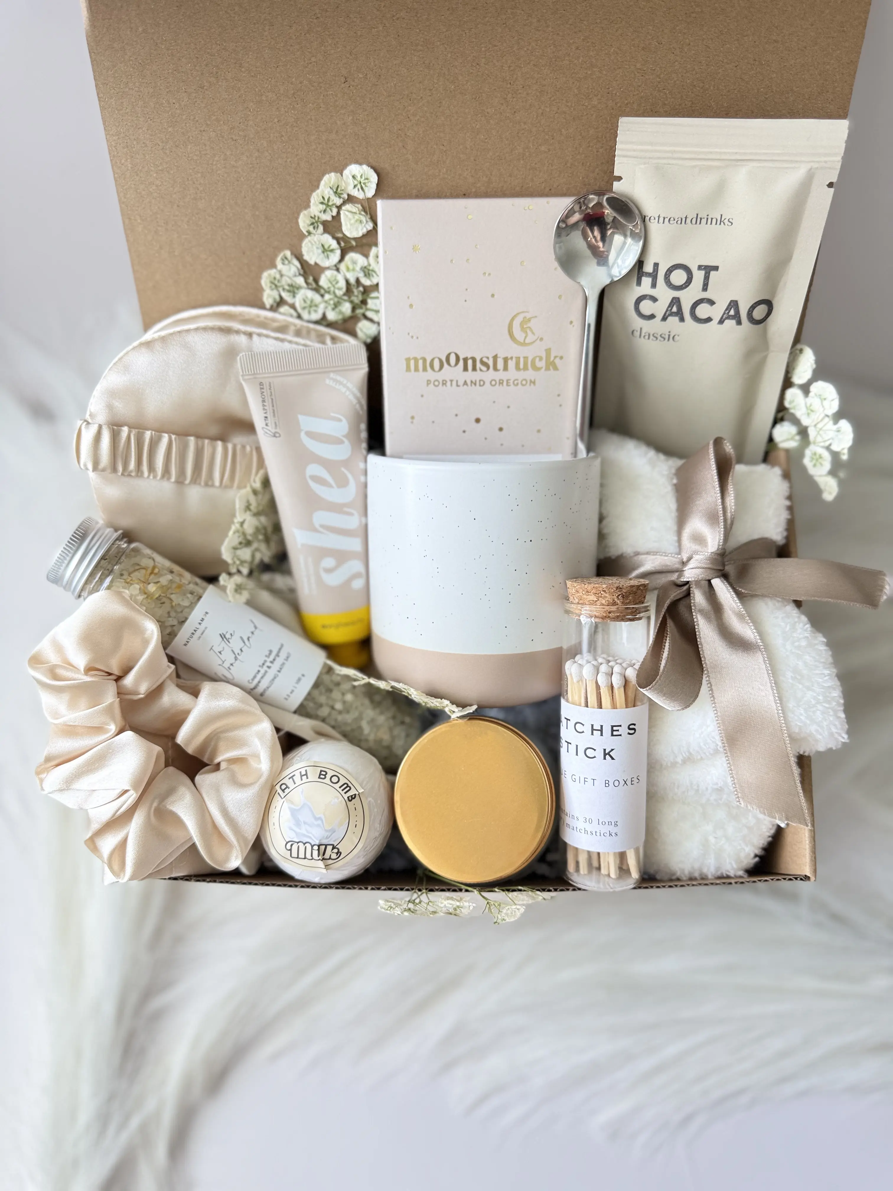 Luxury Spa Gift Box for Women, Premium Self-Care Basket, Birthday-Anniversary Pampering Party Gift for Her
