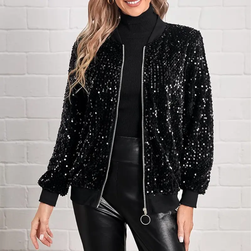 Sequined Top Jacket Women's Casual Jacket