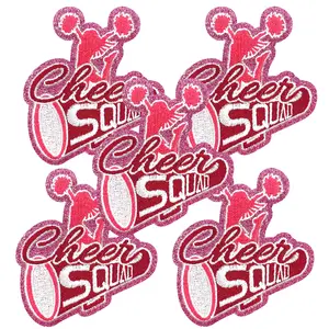 CY Cheerleader Megaphone Iron On Patch Kawaii Team Bullhorn Embroidered Applique for Clothing Bags Hats Accessories,Red