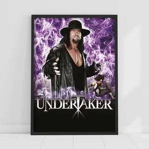 WWE Print - Undertaker Purple Flames Poster Wrestling Wall Art #128