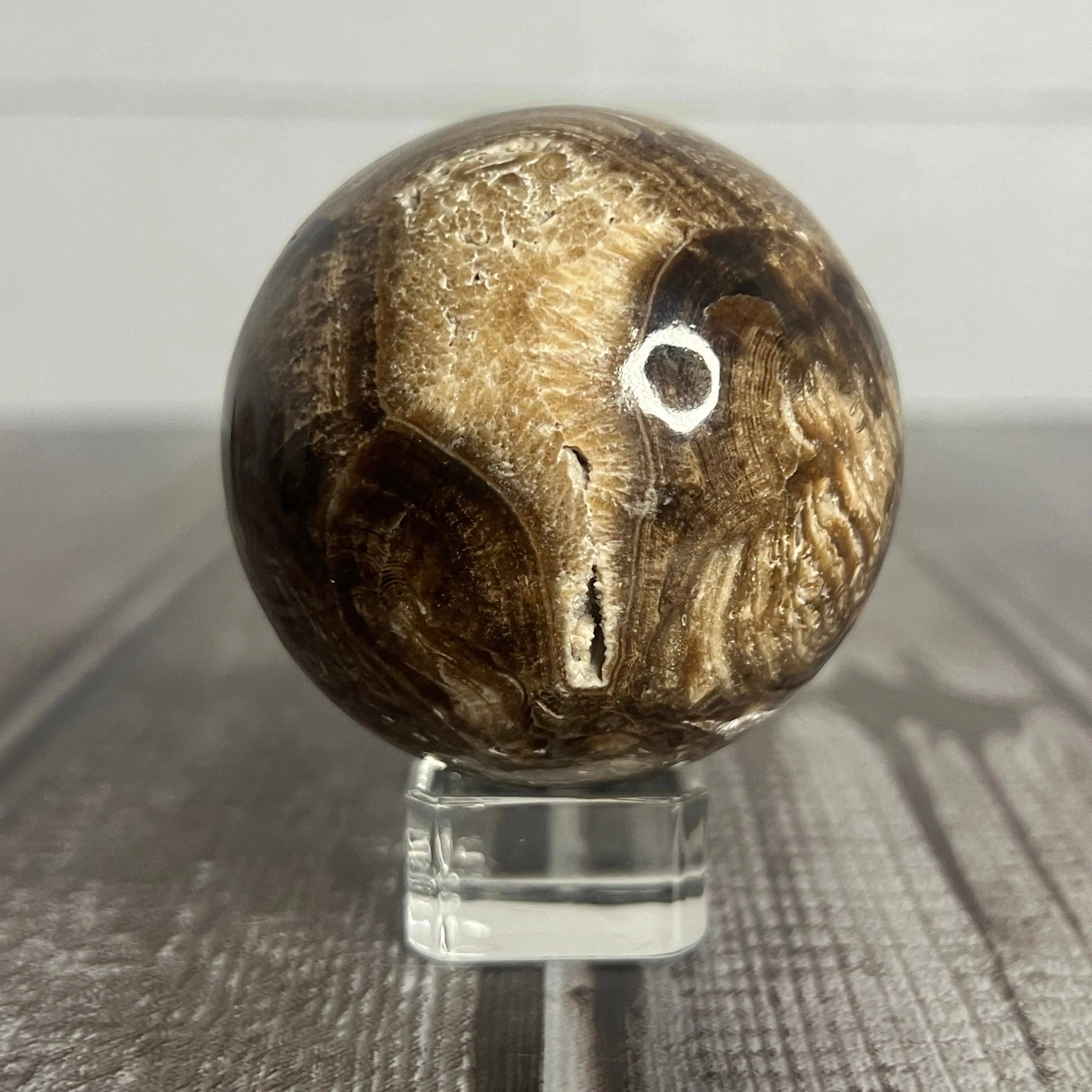 Chocolate Calcite Sphere