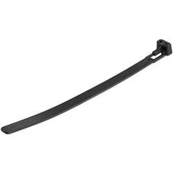 Startech CBMZTRB6BK Industrial Strength Nylon 66 Reusable Medium In-Box Cable Ties - 100 Black, 1 lbs Bulk Re-Sealable Pack for Cable Organization