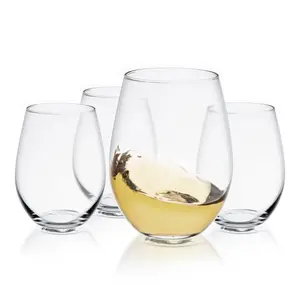Spirits Stemless White Wine Glass Set, Set of 4