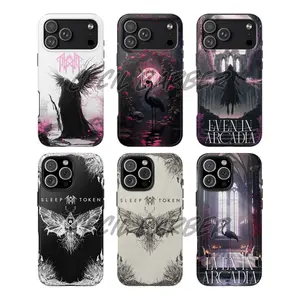 Vessel Sleep Token Band Rock Phone Case For iPhone Glossy Finish, Black Flammigo Music Case, Aesthetics Phone Case, Gift Christmas, Halloween, or Birthdays