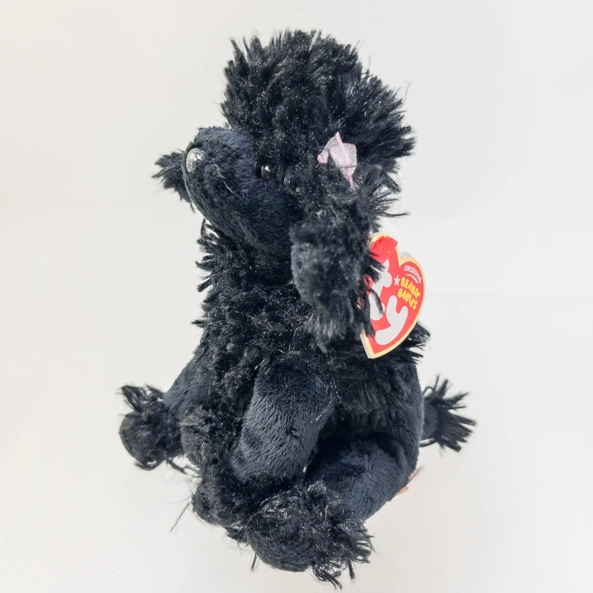 TY Beanie Baby - SHAMPOODLE the Black Poodle Dog (7 inch) (Unreleased & Rare!)