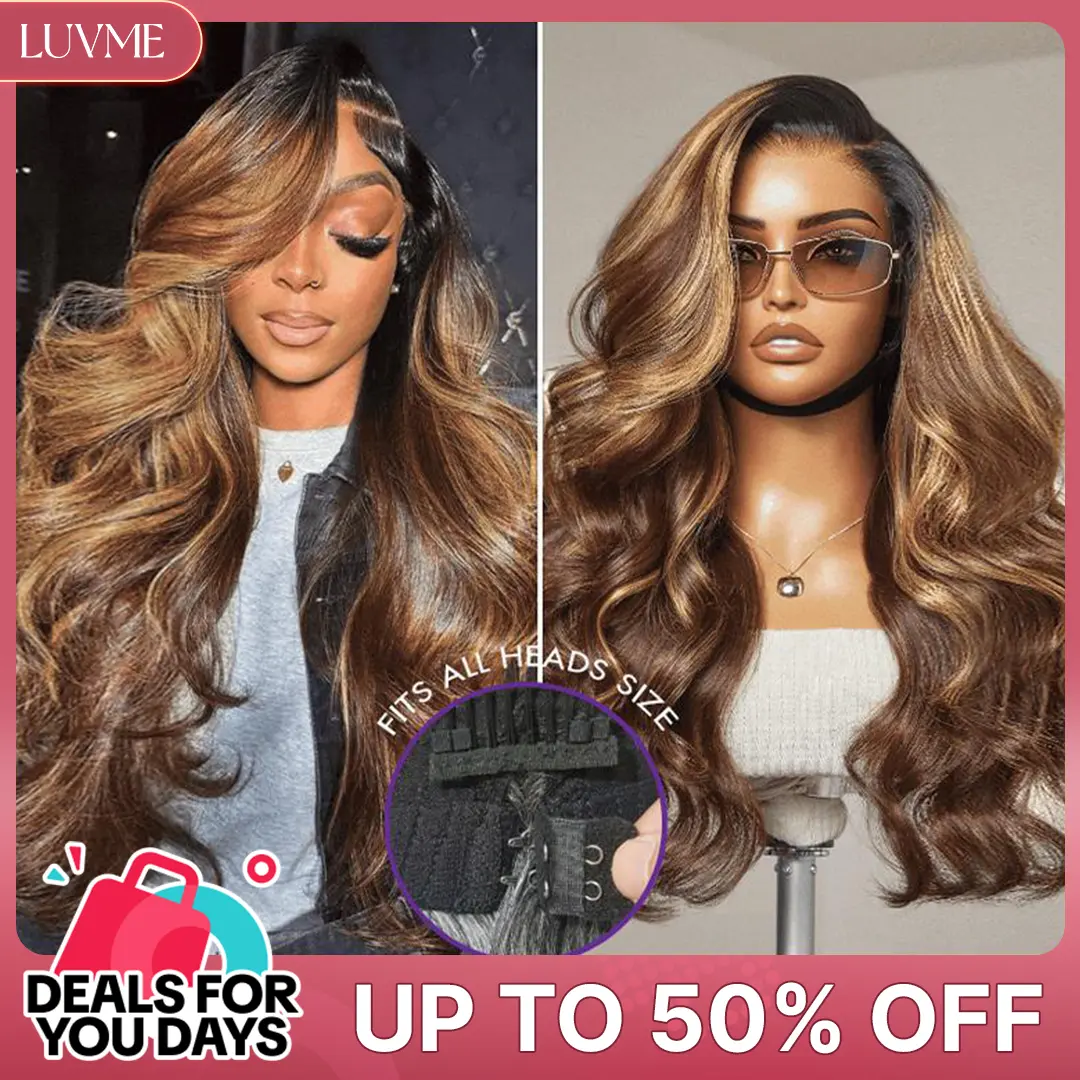 LUVME Loose Body Wave Glueless Wig Blonde Highlight 7x6 Closure HD Lace Ready To Go #DealsForYouDays LUVME Loose Body Wave Glueless Wig Blonde Highlight 7x6 Closure HD Lace Ready To Go #DealsForYouDays