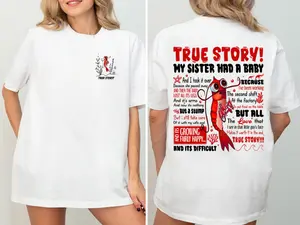 Shark Tale True Story Tee, Unisex Short Sleeve T-shirt, Funny Shrimp Graphic, Casual Daily Wear for Men and Women, Humorous Cotton Top