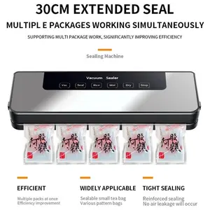 Commercial Vacuum Sealer Machine | Food Saver System with 10 Free Bags | Automatic Air Sealing for Meat, Vegetables & Dry Food Storage | Kitchen Food Preservation Sealer