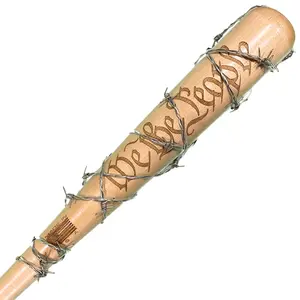 We The People Engraved Bat with Barbwire Wrap