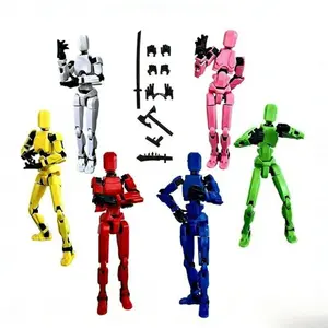 6pcs,13 multi joint action dolls, 3D printed assembly set, 6 collectible desktop decorations/suitable as birthday and Easter gifts