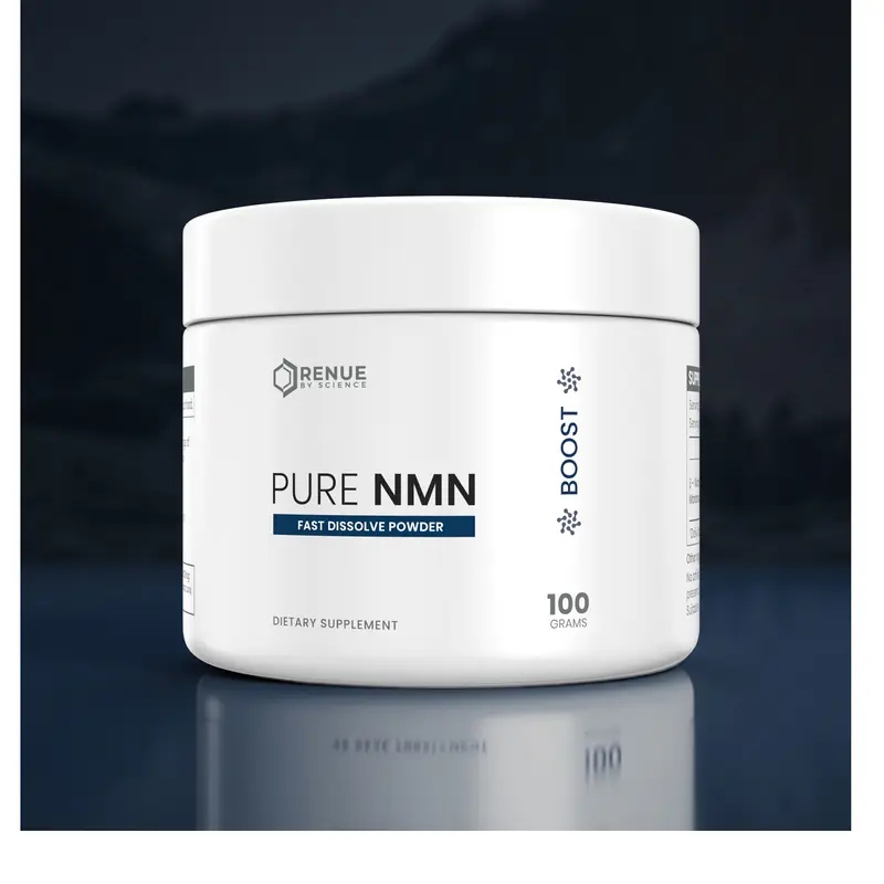 Pure NMN Powder (Nicotinamide Mononucleotide) NAD+ 6 Month Jar Supplement for Energy, Focus, Mitochondrial Health Brain Booster Fitness
