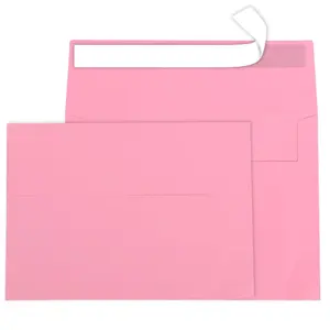A7 Pink Envelopes, 50 Packs 5x7 self seal Envelopes for Invitations, Greeting Cards, Mailings, Printable Invite Envelope, Wedding, Party, Photos, Postcards, Standard Letter Size 5" x 7" Envelopes