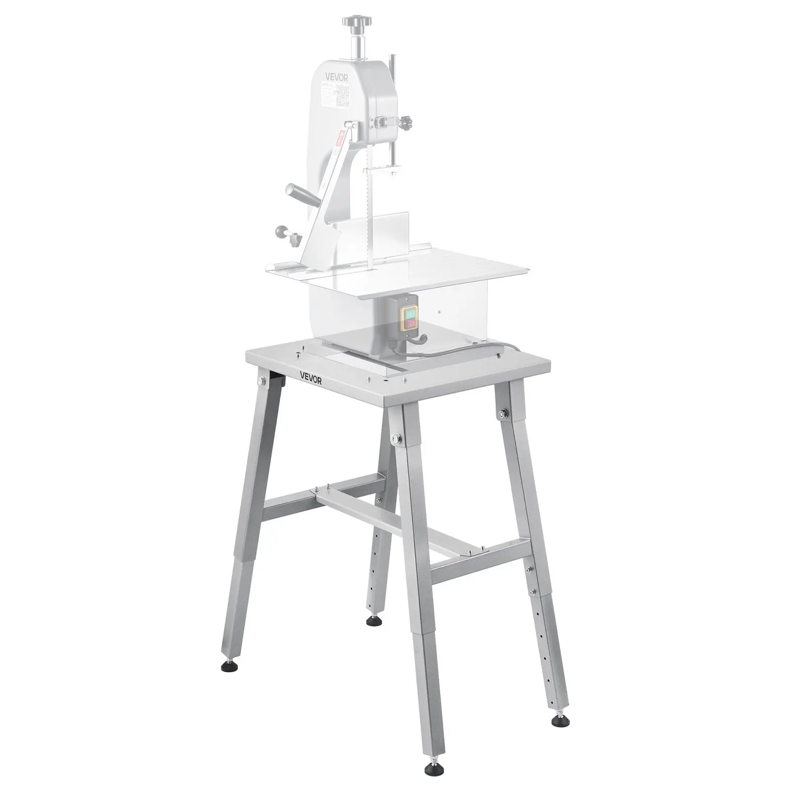 【Summerfinds】VEVOR Electric Meat Bandsaw Stand, Floor Stand with Adjustable Height, Stable H-Shaped Frame, Anti-Slip Foot Pads, for Our Bone Saw Machine, Compatible with Models BS-130 & BS-250