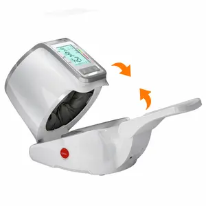 Upper Arm Blood Pressure Monitor for Home Use, Large Backlit LCD, Automatic Cuff Expands to 7.1"-16.5", One-Touch Barrel-Type Blood Pressure Monitors, Dual User 99x2 Memory, Pearl