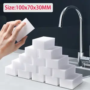 White melamine sponge, magic cleaning sponge, multifunctional cleaning sponge, practical stain-removing tool for daily cleaning in kitchens, bathrooms, and offices