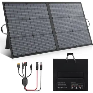 Solar Charger 110W Portable Solar Panel, IP67 Waterproof Foldable Solar Panel kit with 20V Output, 23.5% Efficiency Module for Outdoor Camping, Portable Power Station, Laptops, Motorhome, RV