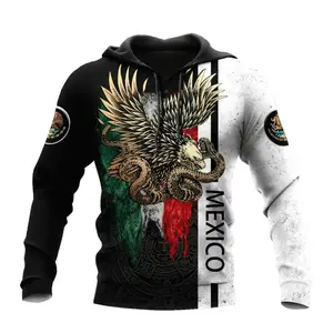 2026 Autumn Winter Men's Women's Hoodie MEXICO Flag Printing Sweatshirt Street Leisure Fashion Women's Y2K Hoodies Daily Pullover Large Sudaderas Tops