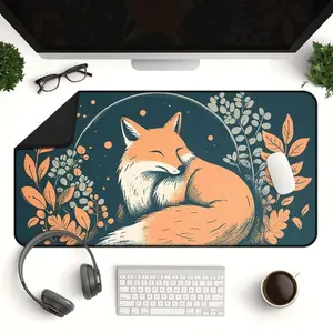 Fox Desk Mat - Large Cute Fox Mouse Pad for Office & Gaming Setup