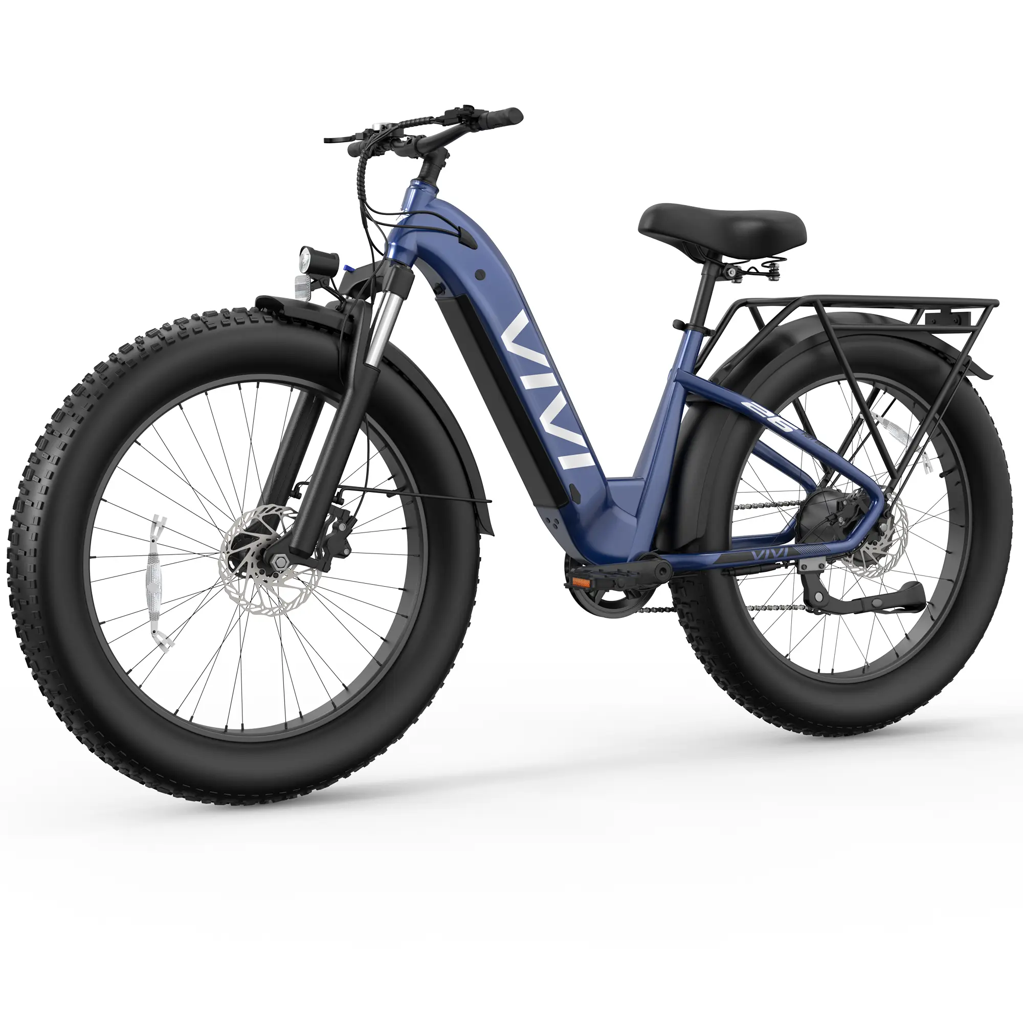 Vivi Electric Bike, 26" x 4.0 Aurora Fat Tire Ebike, 1475W Peak Motor Electric Bike for Adults, 25MPH Ebikes for Adults with 48V 720WH Removable Battery, 7 Speed