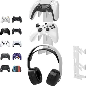 Acrylic Headphone Holder, Gamepad Display Stand, Wireless Display Stand, Desktop Display Bracket for Gamers & Tech Enthusiasts