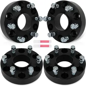 4Pcs Wheel Spacers 1.5 inch 6x5.5 Bore 77.8mm Studs 14x1.5 6 Lug Wheel Spacers Adapters Fit for for 1500
