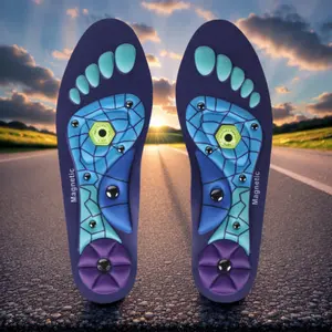 EVA Magnet Massage Insoles Unisex Arch Support Cuttable Size Fit Sneakers Casual Shoes Non Slip Comfort For Walking Hiking Shopping Travel