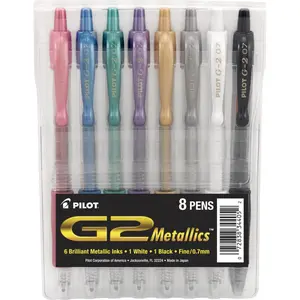 Pilot 1570521 Pen G2 Premium0.7 mm Metallic - Set of 8