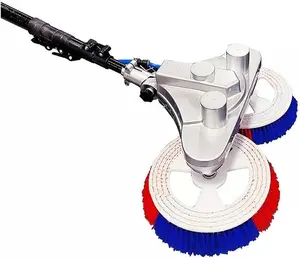 Multifit Smart Solar Panel Cleaning Brush Telescopic Bar Water Supply Kit  Double Head  cleaning brush and pole