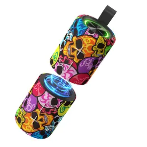 Portable Wireless Speaker,Magnetic Split Portable Wireless Speaker, TWS Stereo Bluetooth Speaker with 2x10W Sound, IPX5 Water Resistant, 12H Playtime, USB-C, TF Card & AUX for Backyard BBQ, Camping, Pool, Dorm, Patio, Travel Audio