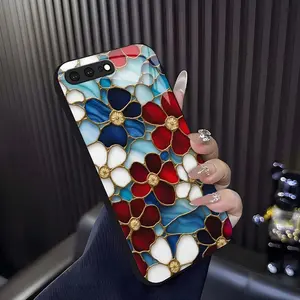 Cottagecore Aesthetic! Handcrafted stained glass floral case for iPhone 7 Plus, vintage art style shockproof cover — 975 outdoorfun