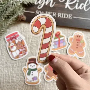 Candy Cane Sticker - Christmas Themed Decorative Decal for Festive Celebrations