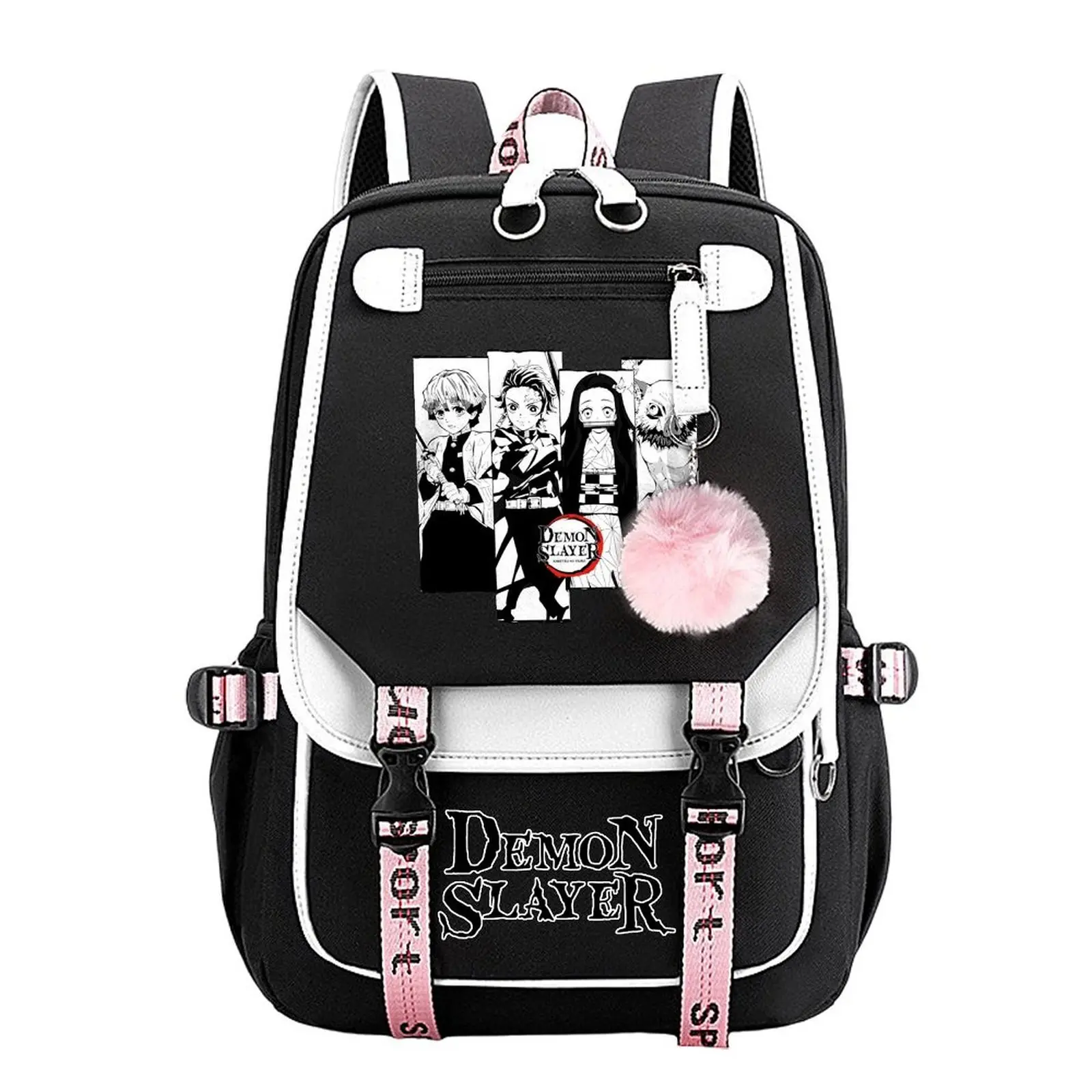Demon Slayer Trendy Youth Backpack – Travel & School Bag,Laptop Backpack  Perfect for Commuting, Camping & Daily Use, Durable Large-Capacity Design, Best Gift for Boys & Girls 11.4''*18.1''