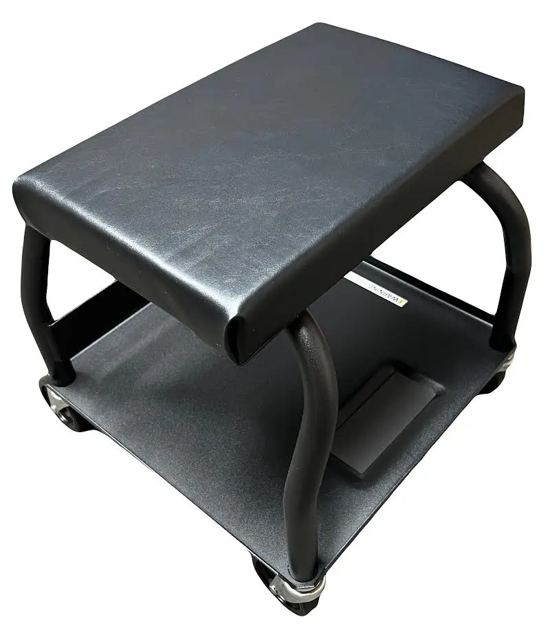 Whiteside HRSII Steel Mechanic Creeper with Caster, Adjustable Cushioned Seat, Durable Construction, 15 in. Overall Width, Seat Height 17"-22" Shop Accessory for Car Repair