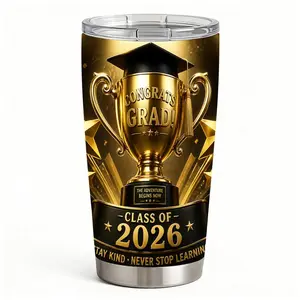 20oz Congratulations Grad Class of 2026 Dream Big Work Hard Stainless Steel Tumbler， Tumbler with Lid Double Wall Vacuum Insulated Travel Mug， Coffee Cups With Lids， Perfect Gifts For Birthday Holidays